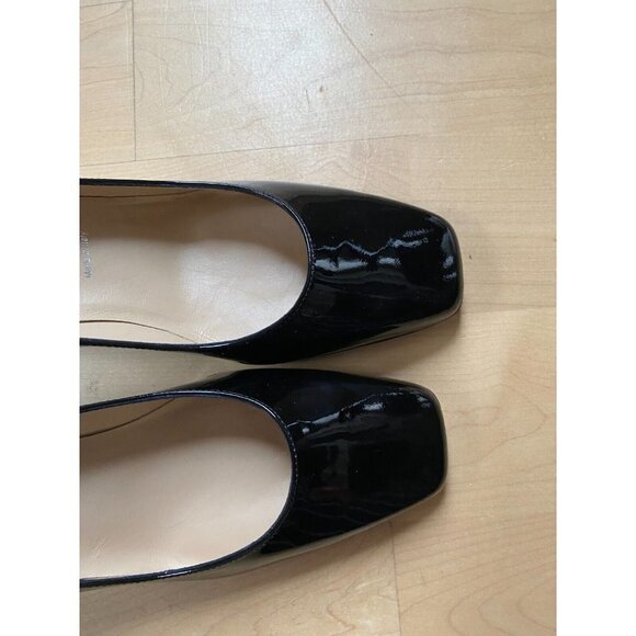 Ron White "Lizbeth" square toe block heel BNWT Italy black pump patent - Picture 5 of 9